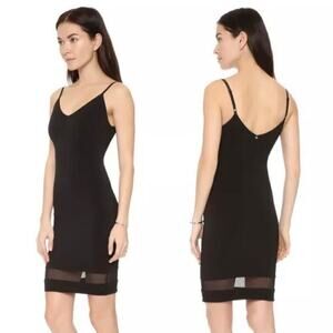Alice + Olivia Air By Stacey Bendet Cate Stretch Jersey Tank Dress Black Size 8